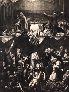 おがくずトレイル、1917 作： George Wesley Bellows